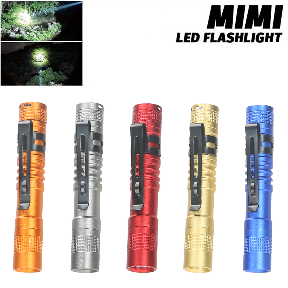 Outdoor Adventures - Tragbare Mini-LED-Stiftleuchte mit Clip, ultrahell, hohe