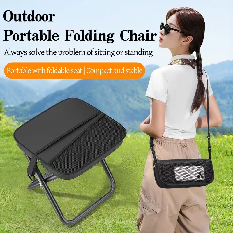 Outdoor Adventure With No Backpack - 7V Tragbarer, faltbarer Rucksackhocker – Leichter