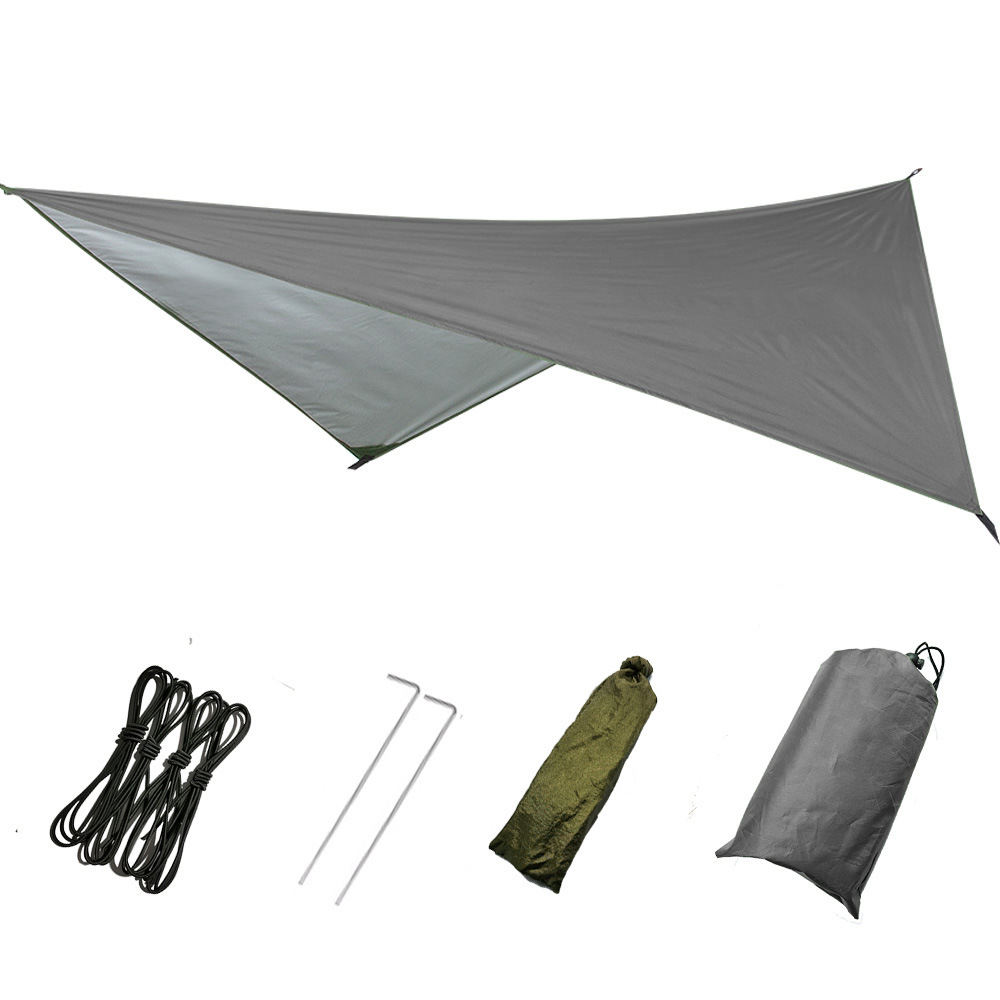 Hammock Rain Tarp - Hochwertige 230*210cm Camping-Hängematte Regenschutz Silberne Wasserdichte