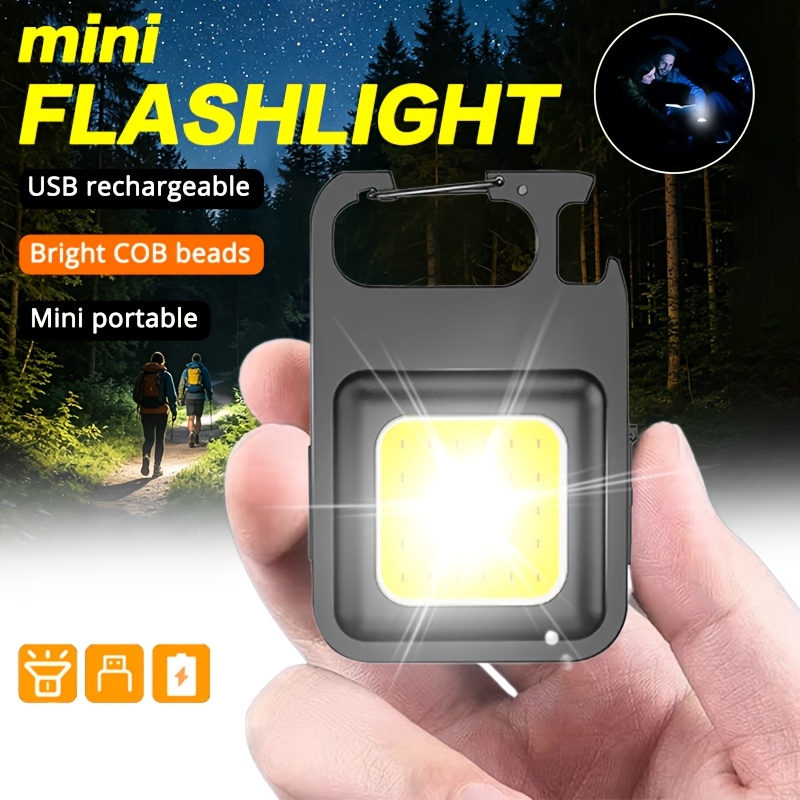 Outdoor Adventures - Tragbare Schlüsselanhänger-Leuchte Mini Multifunktionale Camping-Taschenlampe USB