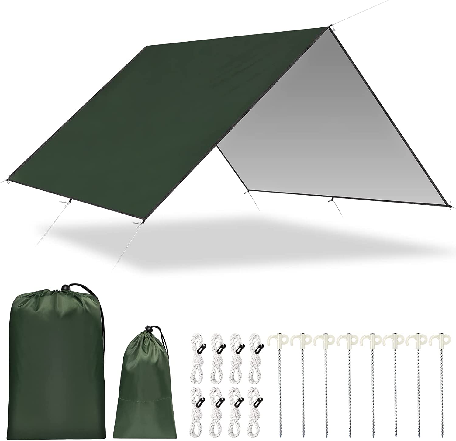 Hammock Rain Tarp - 2026 Wasserdichte Campingplane, Hängematten-Regenschutz, UV-Schutz, Sonnenschutz,