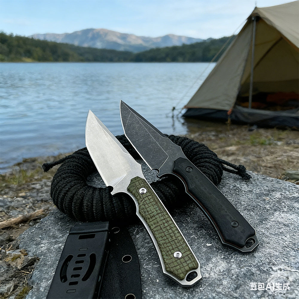 Outdoor Adventure With No Backpack - Dschungel-Abenteuer Rucksack-EDC Multifunktionales Gerades Messer Outdoor