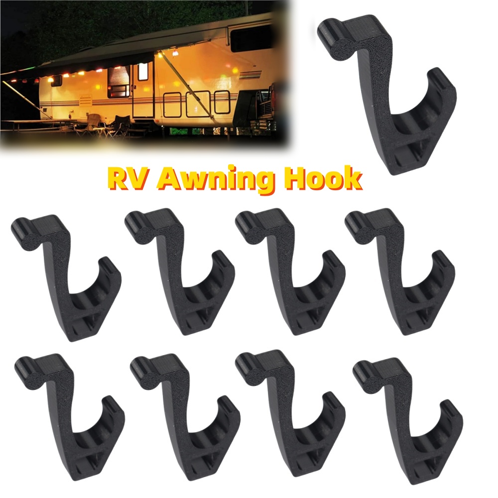 Outdoor Adventures - 1/2 Stück Camping-Markisenhaken, Clip für Wohnmobil-Zelte,