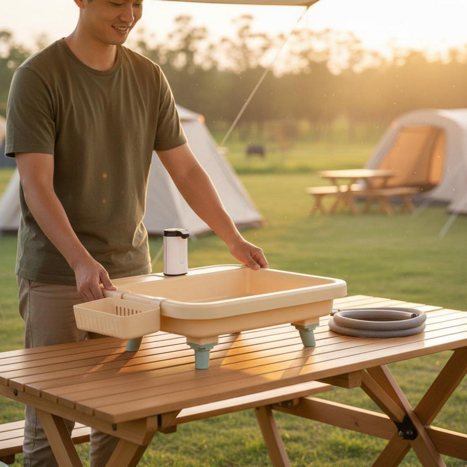 Tragbares Campingwaschbecken m – Outdoor Adventures Bewertung und Preis