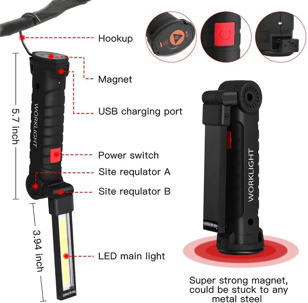 Tragbare COB-LED-Taschenlampe, – Outdoor Adventures Bewertung und Preis