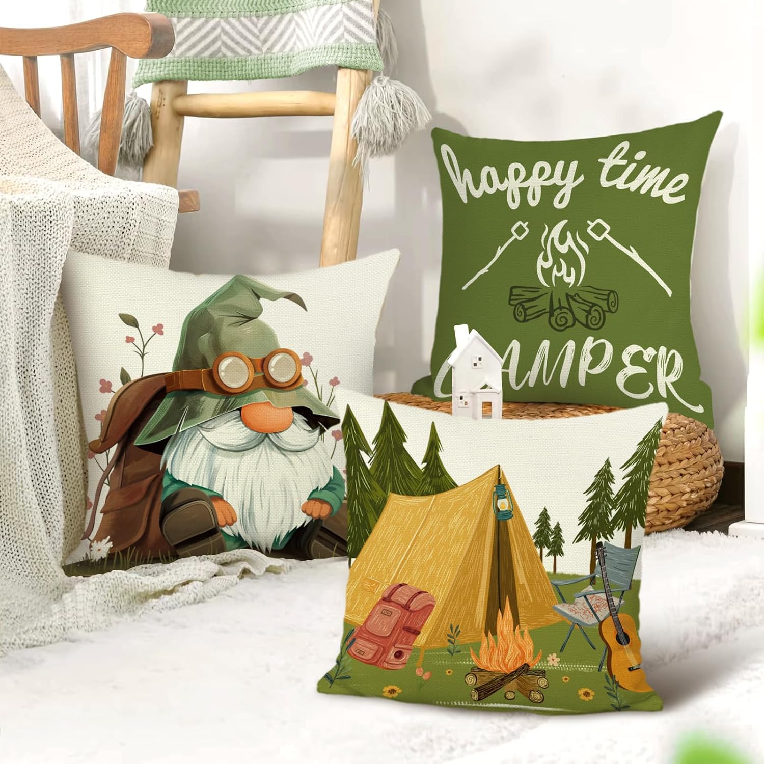 Set aus 4 Camping-Dekokissen m – Outdoor Adventure Group Bewertung und Preis