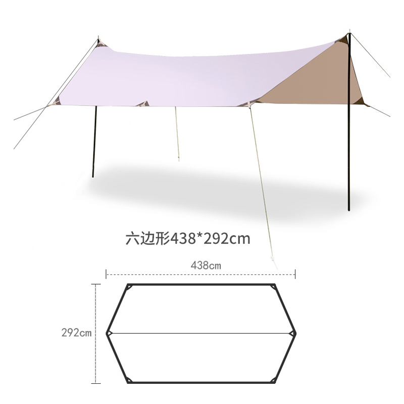438*292cm Sechseckige 100% Was – Hammock Rain Tarp Bewertung und Preis